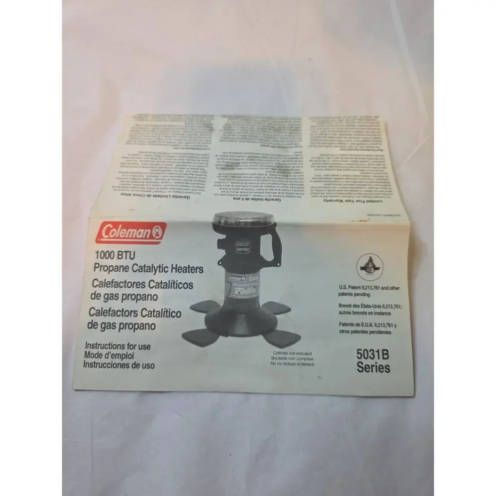 NEW Coleman SportCat Catalytic Propane Heater Portable 1,000 BTU Model 5031